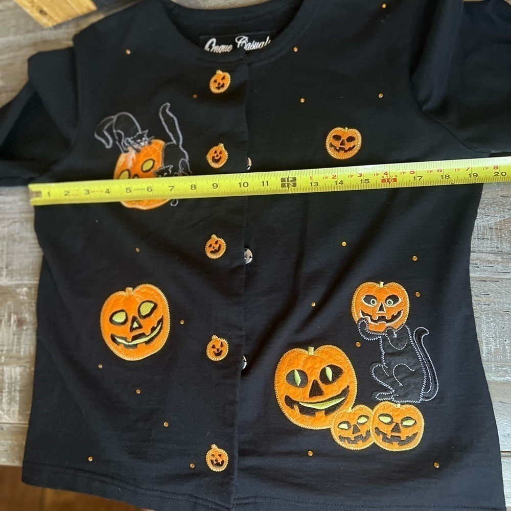 โถ๏ธ Onque โ๏ธ Halloween Black Cat Cardigan / Top ๐. Small - Picture 15 of 17